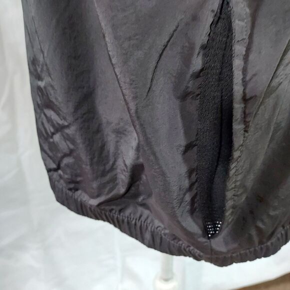 Victorias Secret PINK Windbreaker Jacket Womens Size L Black Logo Packable Hood - Picture 6 of 15